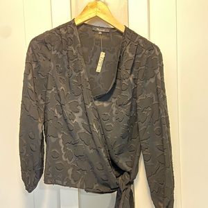 Madewell black wrap top. XS.
